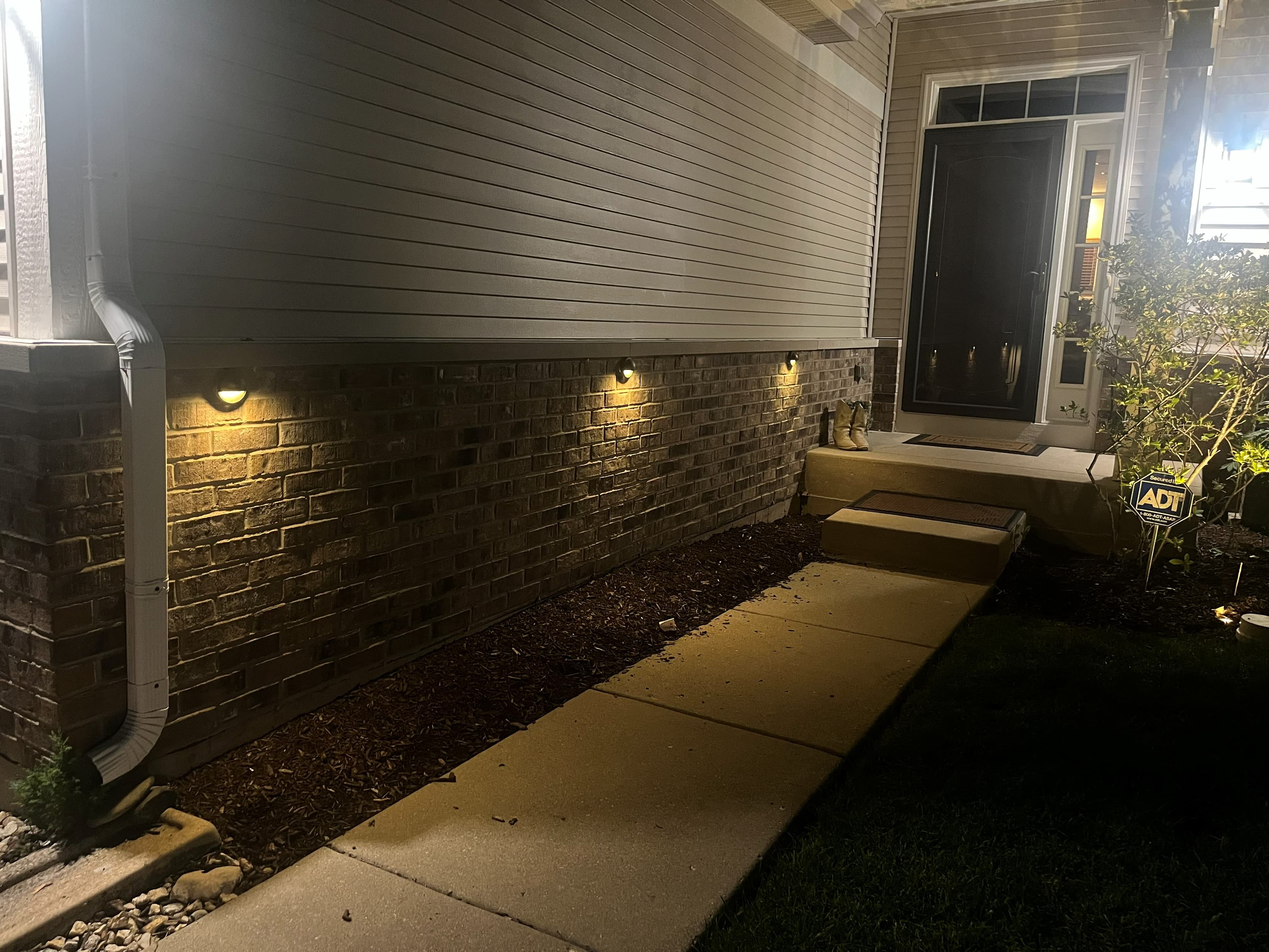 Front Walkway Downlighting