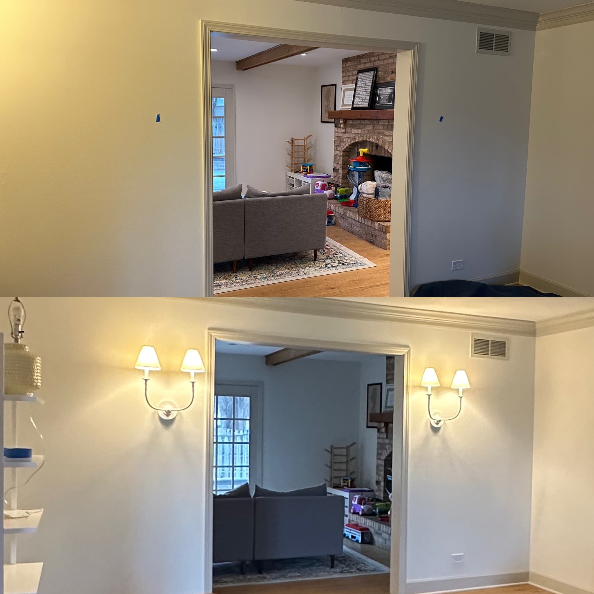 Before & After: Added Sconces